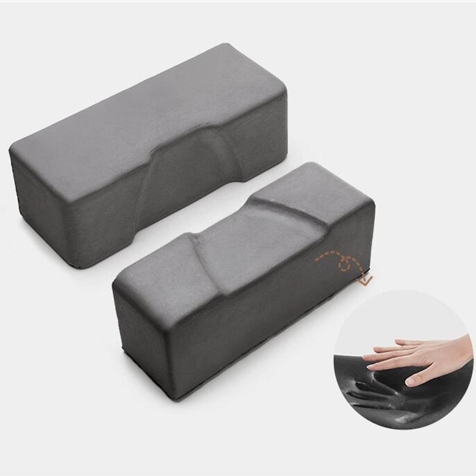 Black Comfort Arm Rest Pillow Memory Foam Chair Armrest Pad Elbow Pillow