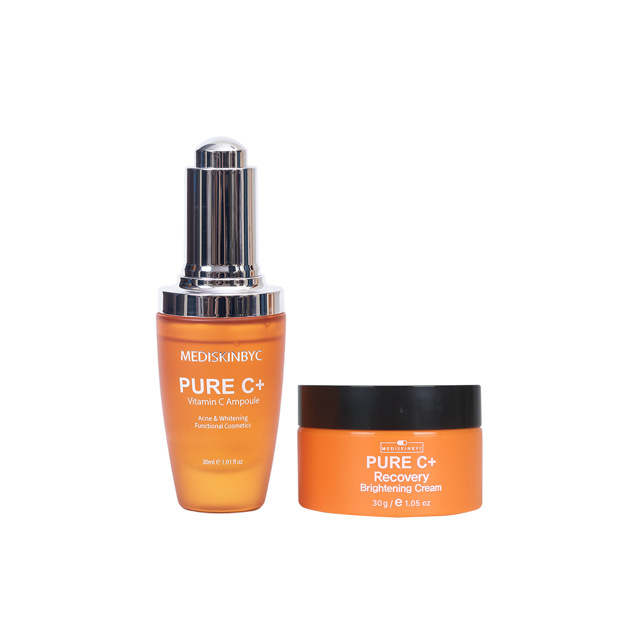 Combo 2 sản phẩm Kem Dưỡng Trắng Da Vitamin C MEDISKINBYC Pure C+ Recovery Brightening Cream và Tinh Chất Dưỡng Trắng Da Vitamin C MEDISKINBYC Pure C+ Vitamin C Ampoule