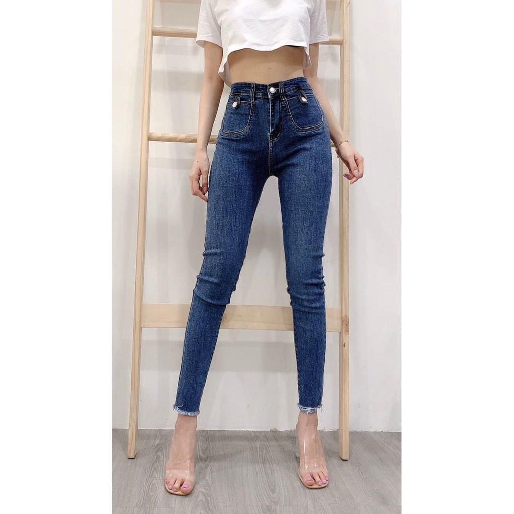 QUẦN JEAN DÀI LƯNG CAO TÚI KIỂU CO GIÃN CAO CẤP SHOP PHƯƠNG CHÂU