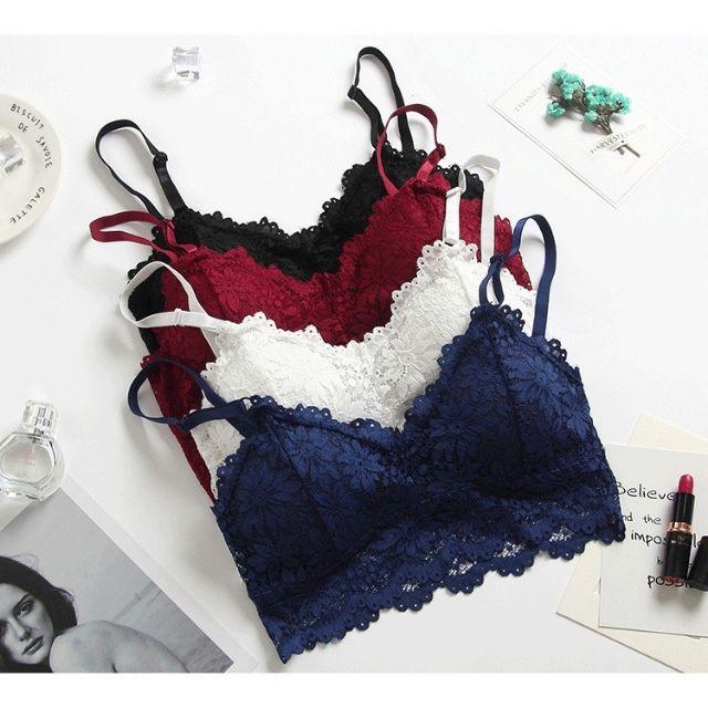 ( HOT) Áo Bra Ren Hoa Siêu Đẹp Free Size mã 343