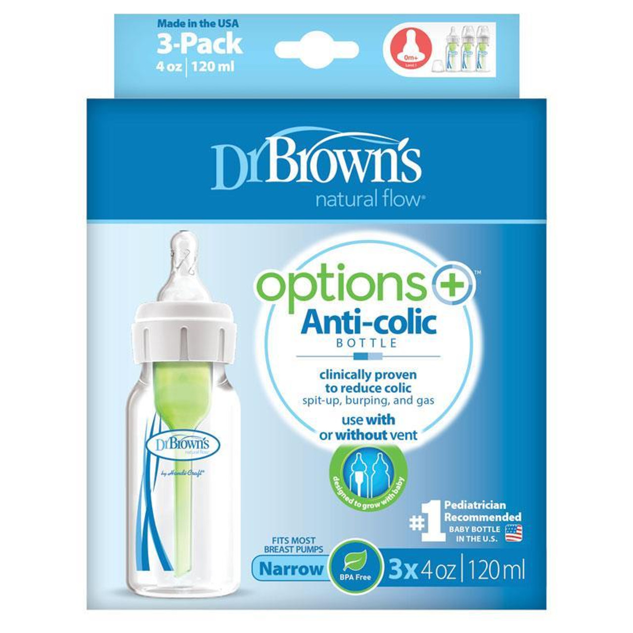 Bộ 3 Bình Sữa Nhựa PP Cổ Thường Options Dr.Brown's 83005