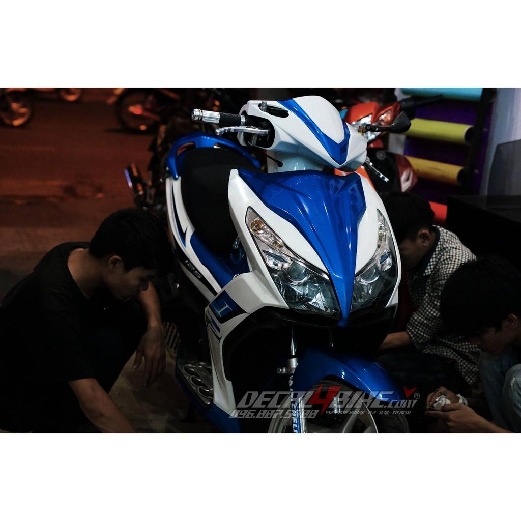 Tem dành cho Air Blade 125 Blue White Racing