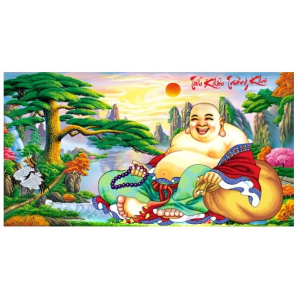 Tranh Đính Đá Tiếu Khẩu Trường Khai - Phật Di Lạc - YN5410