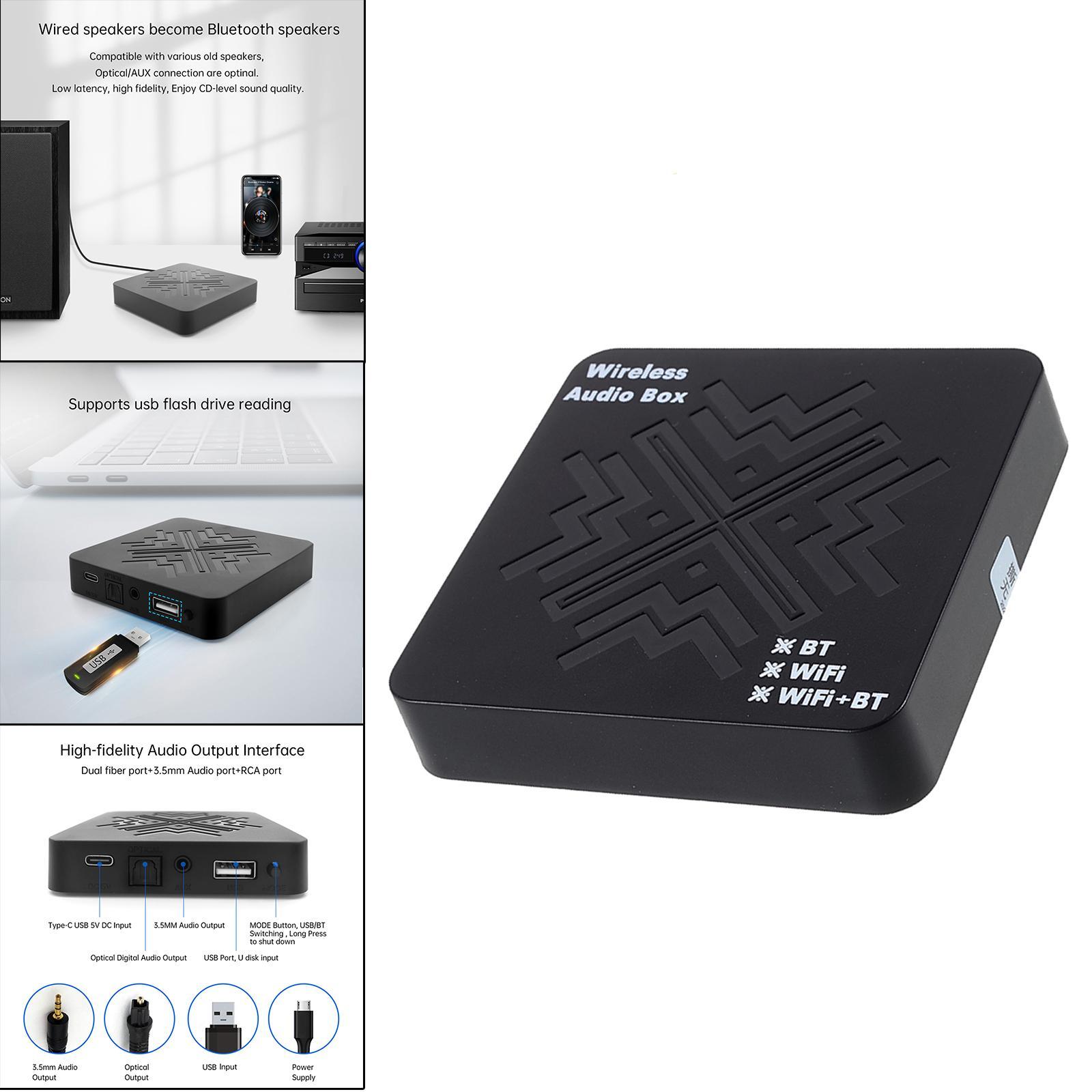 Digital Audio Receiver aptX Low Latency High Fidelity Bluetooth 5.0 Adapter U Disk Lossless Music Player for Android iOS System TV Car Pc