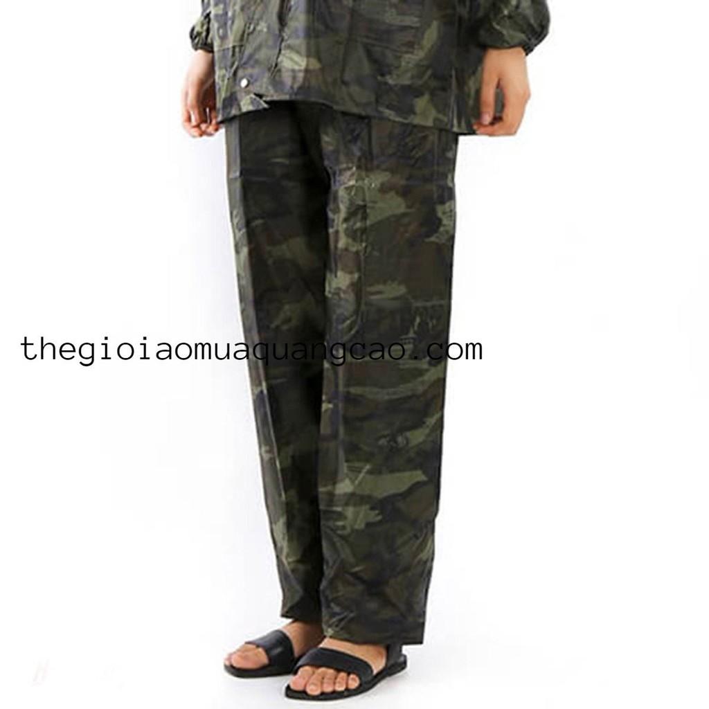 Áo Mưa Bộ Vải Dù Cao Cấp Màu Rằn Ri 2XL