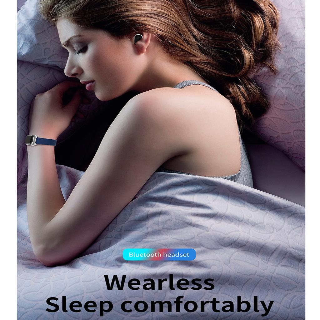 Wireless Headset TWS In-ear Bluetooth Earphone Sport Mini Smart Watch Wristband