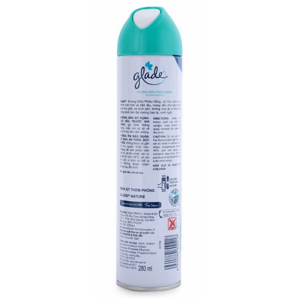 Bình Xịt Thơm Phòng Glade 5 Trong 1 Hương Biển Phiêu Bông (280ml)