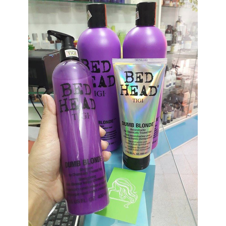 Dầu gội xả TiGi Dumb Blonde cho tóc nhuộm 400ml/200ml