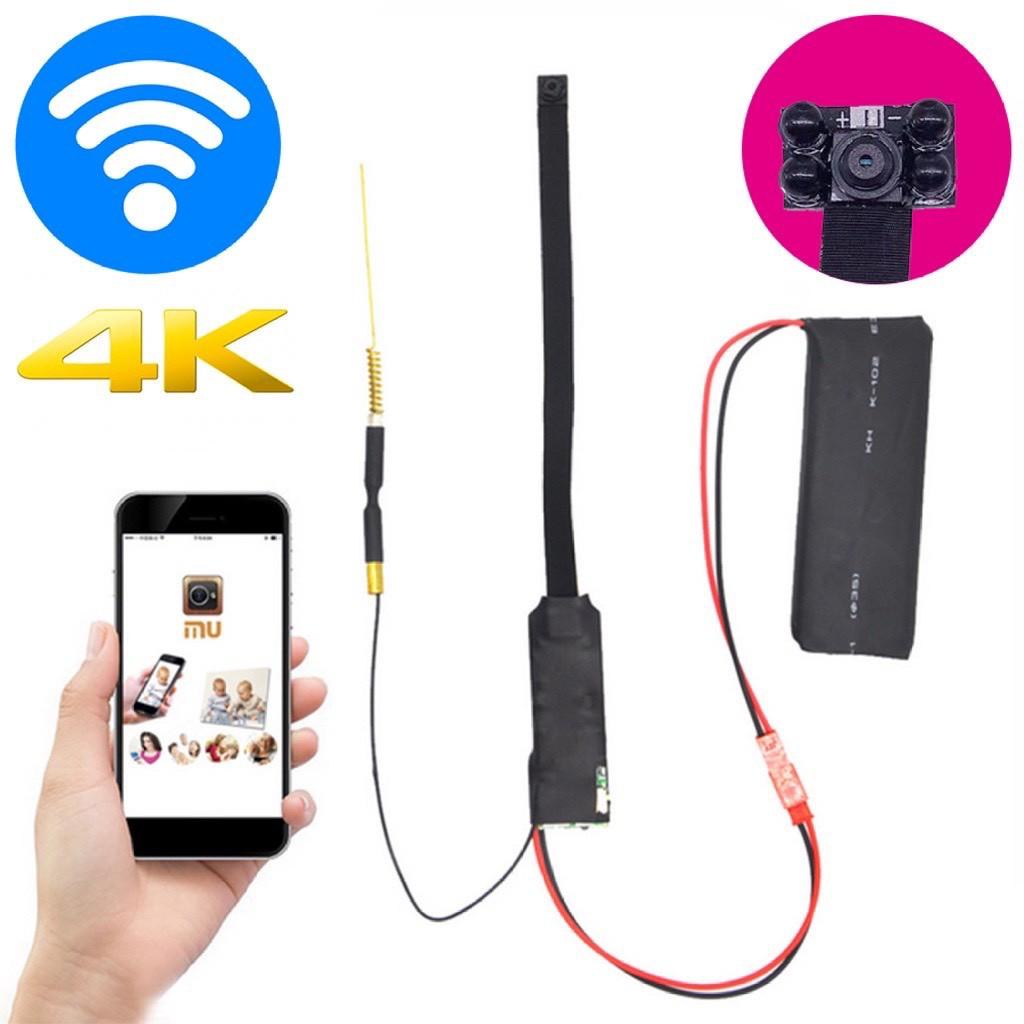 Camera mini V99 IP WIFI siêu nhỏ không dây kết nối với điện thoại, 4 mắt hồng ngoại quay ban đêm, chất lượng FullHD