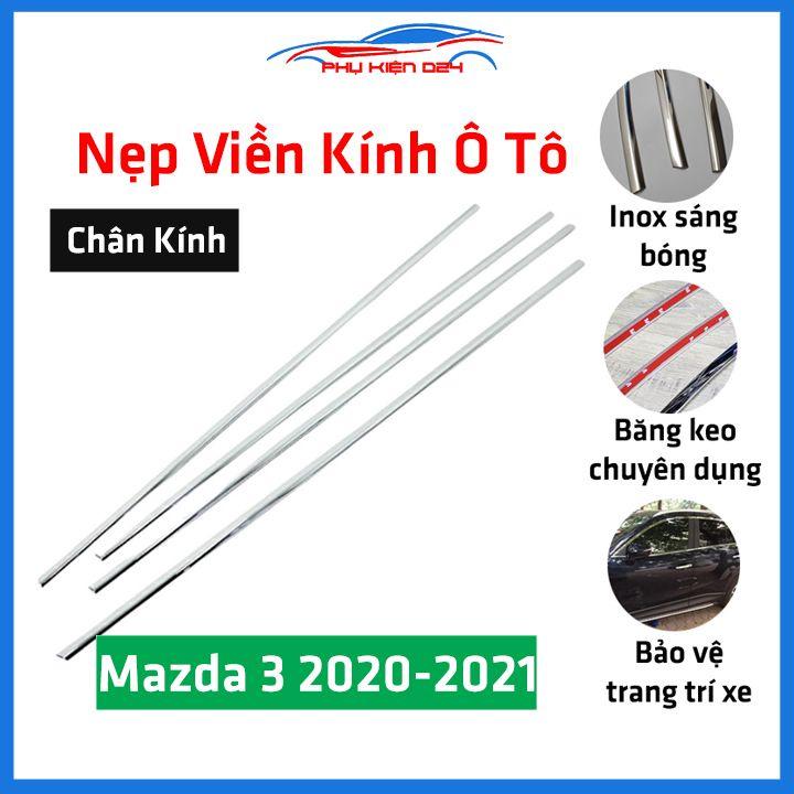 Bộ nẹp viền chân kính inox Mazda 3 2020