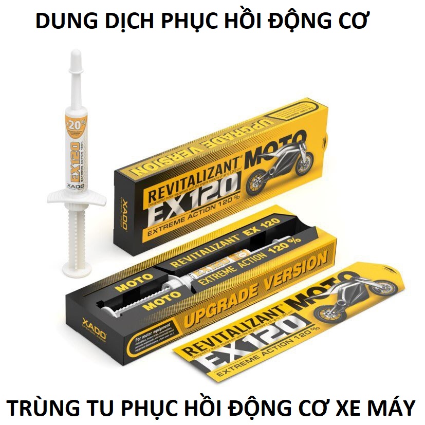 XADO EX120 Chất Phục Hồi Động Cơ Xe Máy Như Mới Giảm Khói Thải