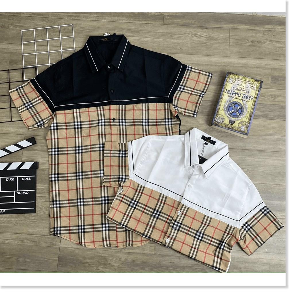 Áo sơ mi 3D phối caro ngắn tay cực đẹp phong cách mới cho ae KME FASHION