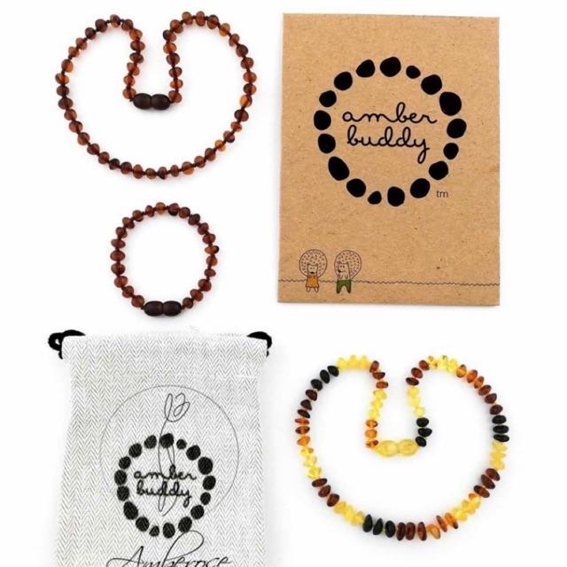 Vòng cổ Amberose handmade Úc size 34-35 cm cho bé 0-3 tuổi