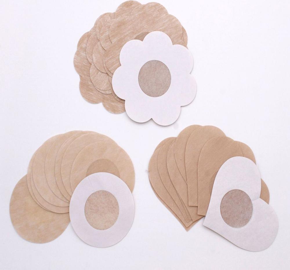 30 Miếng Dán Nhũ Hoa Dán Ngực Hoa Mai Vải Cotton Mềm Thấm Hút Mồ Hôi