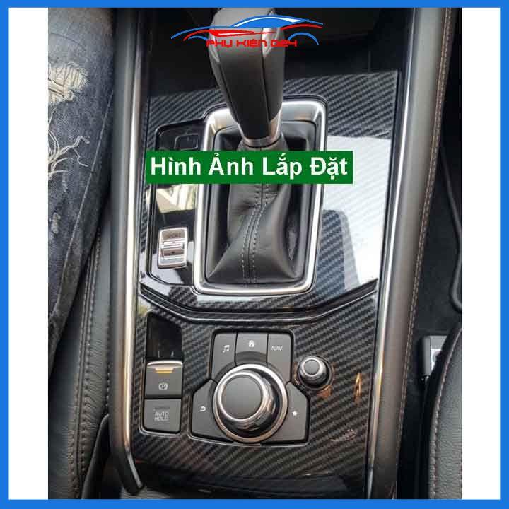 Ốp nội thất cho xe ô tô CX5, CX-5 2017-2018-2019-2020-2021-2022 vân Cacbon ABS bảo vệ chống trầy xước và làm đẹp xe
