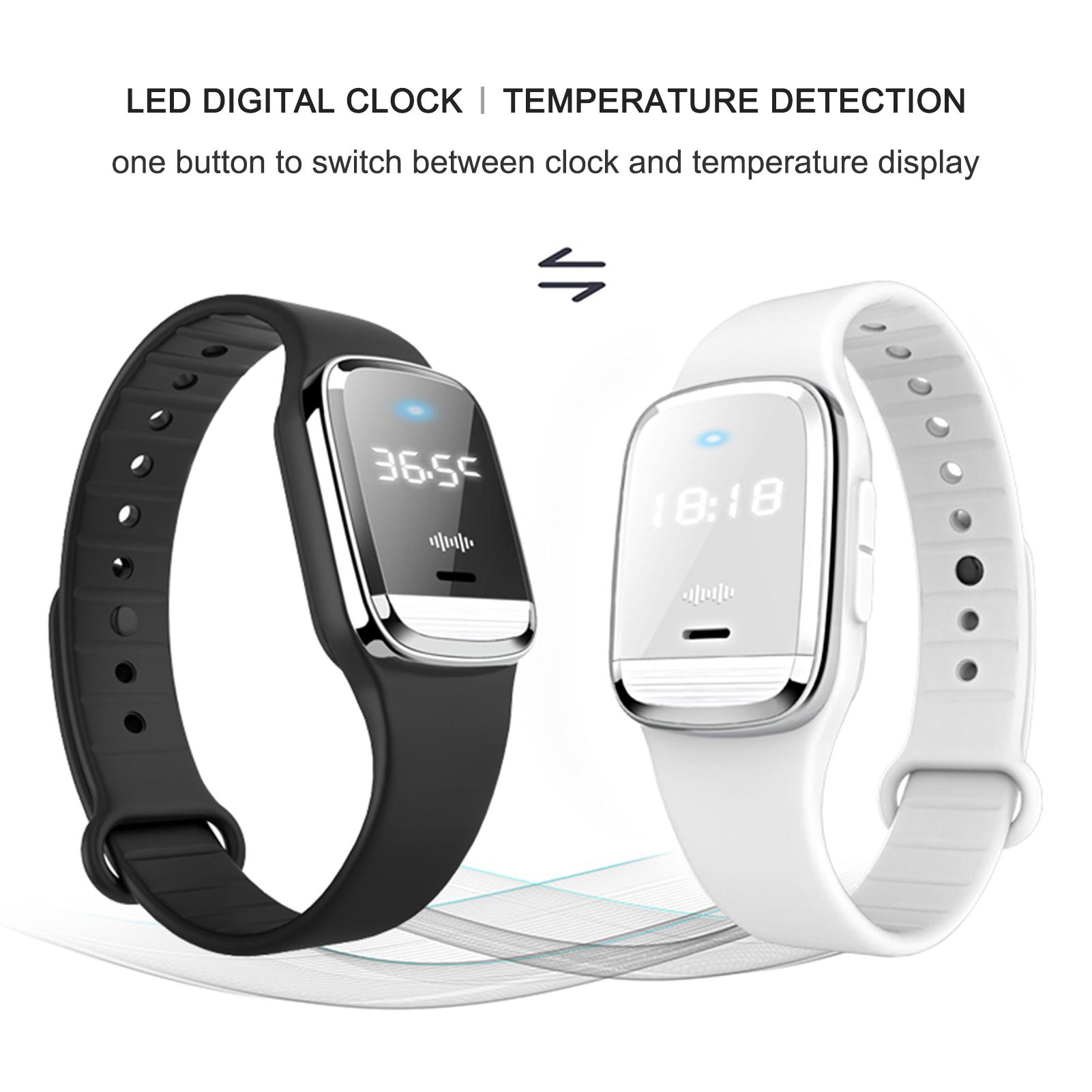 Đồng hồ siêu âm, có thể được sử dụng như một đồng hồ LED và nhiệt kế, đo thời gian, phát sóng chống mũi hiệu quả