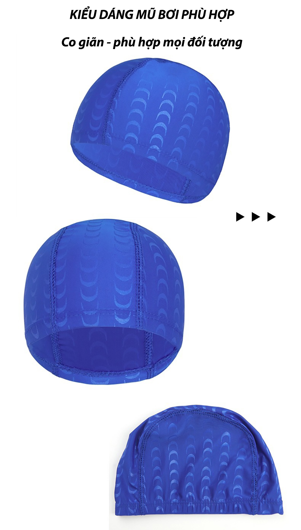 Nón bơi vải người lớn thoáng khí co giãn đàn hồi Unisex XYM3 Sportslink