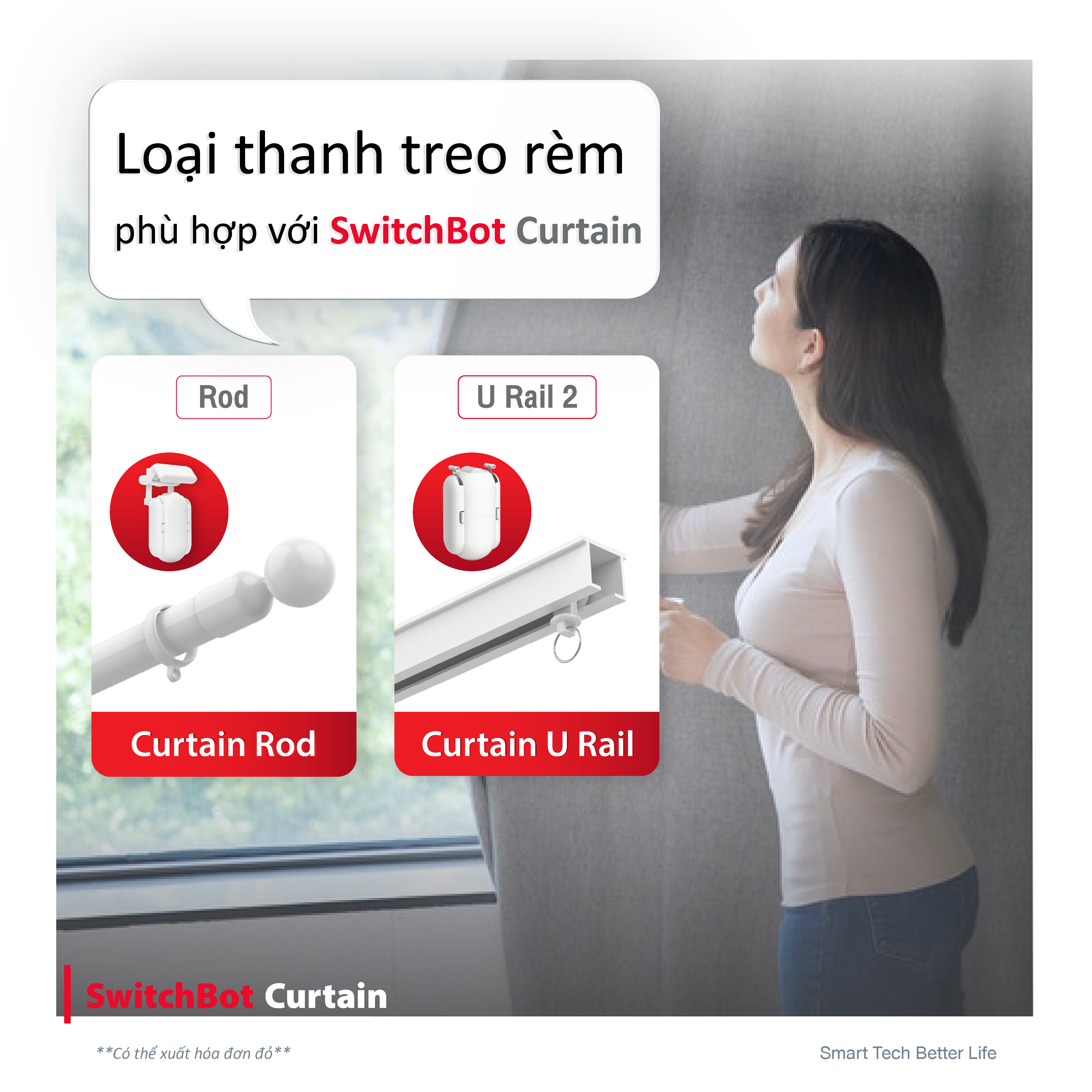 Thiết bị rèm cửa thông minh VAYO - SwitchBot Curtain - Hàng chính hãng - Motor điện thông minh - Điều khiển qua app, cài đặt thời gian, cảm biến ánh sáng, liên kết Hub Mini/++ tương thích với Alexa, Google Home, HomePod, IFTTT