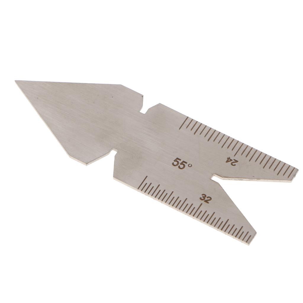 Welding Part Stainless Steel Weld Gauge Thread Pitch Gauge 50 + 60 Degree