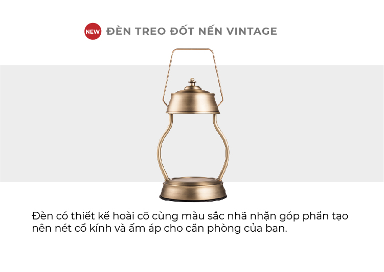 Đèn treo đốt nến Goose Creek - Roy Vintage