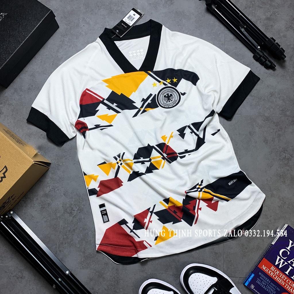 Set Bộ Thể Thao Nam Quần Áo Đá Banh Đội Tuyển Đức Màu Trắng Vải Thái Chuẩn Áo Thi Đấu - Quần Áo Bóng Đá Tuyển Đức 2022