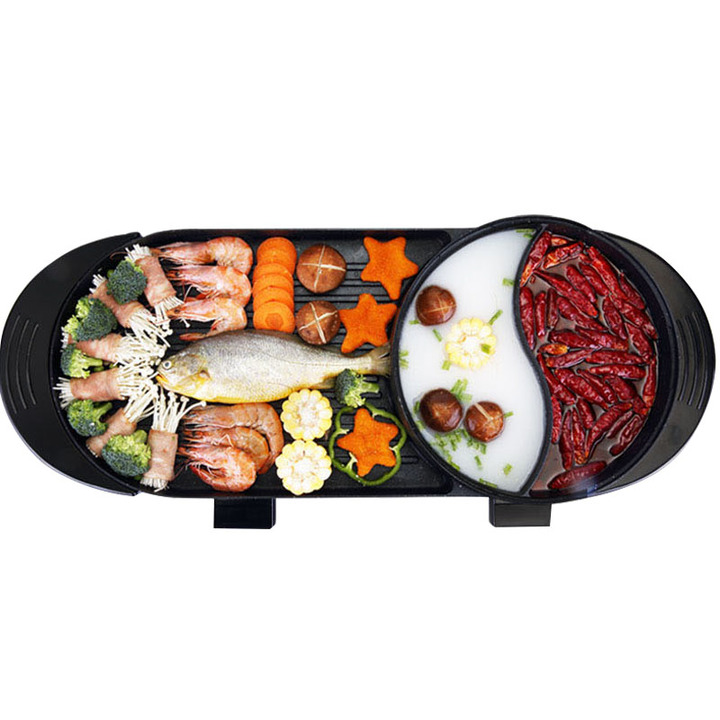 Bếp Lẩu Nướng 2 Trong 1 Nhôm Đúc Nguyên Khối Chống Dính JNS-DKL2