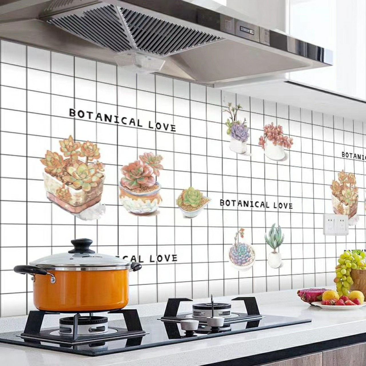 Cuộn 5MÉT Decal giấy dán bếp tráng nhôm cách nhiệt khổ 60cm MẪU SEN ĐÁ