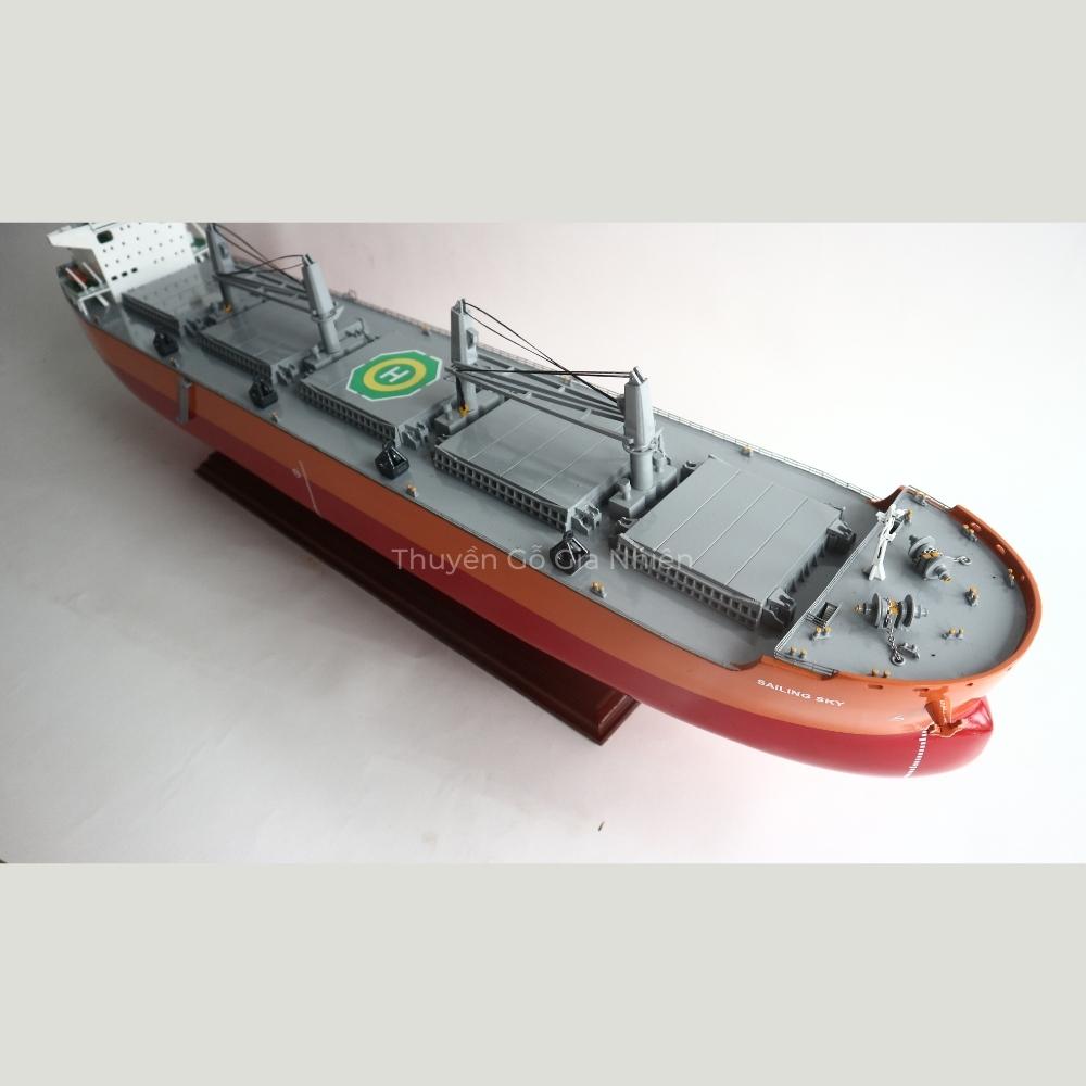 Mô Hình Thuyền Gỗ Trang Trí Phong Thủy Dạng Thuyền Thương Mại SAILING SKY Chính Hãng, Hàng Xuất Khẩu Chất Lượng Cao
