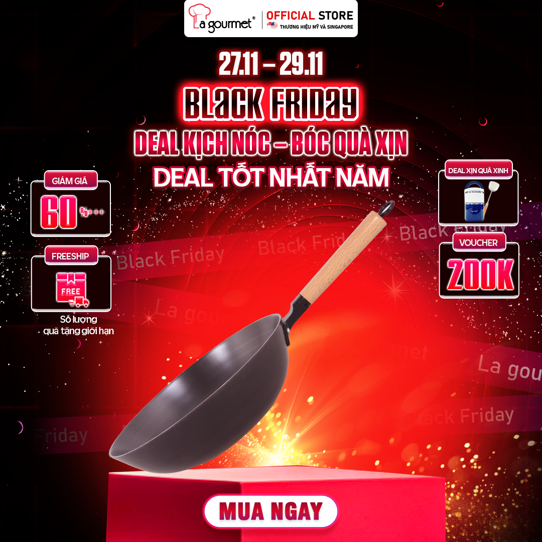 Chảo Gang Lòng Sâu La Gourmet Nitrigan Ntgw347695 24Cm