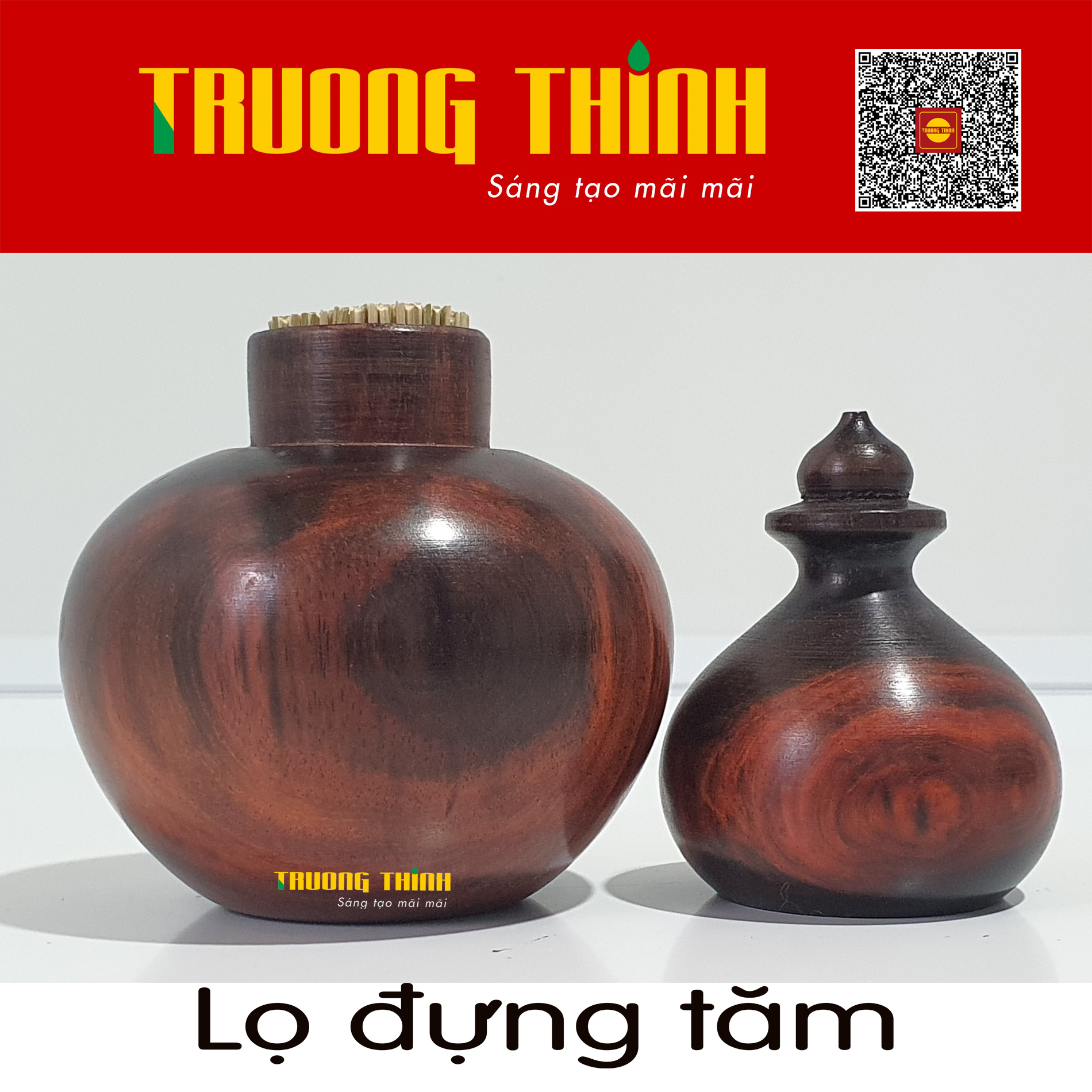 Lọ Hộp Đựng Tăm Bằng Gỗ Trắc Đỏ Đen Cao Cấp Trường Thịnh Tiện Dụng Bền Đẹp Sang Trọng Tiết Kiệm – Hình Hồ Lô Liền Khối.