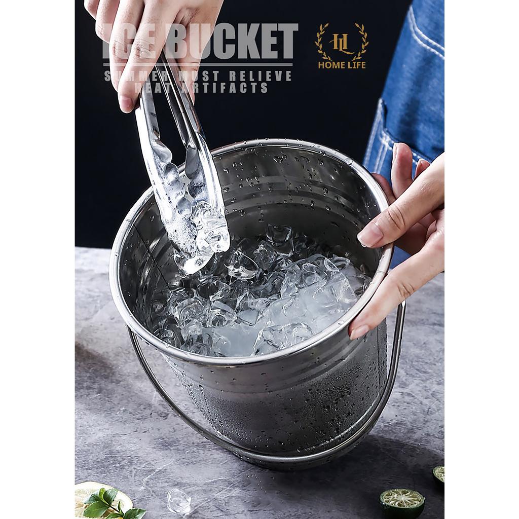 Xô Đá Quai INOX - XÔ ƯỚP LẠNH CHẤT LIỆU INOX KHÔNG GỈ - KHÔNG BẠC MÀU