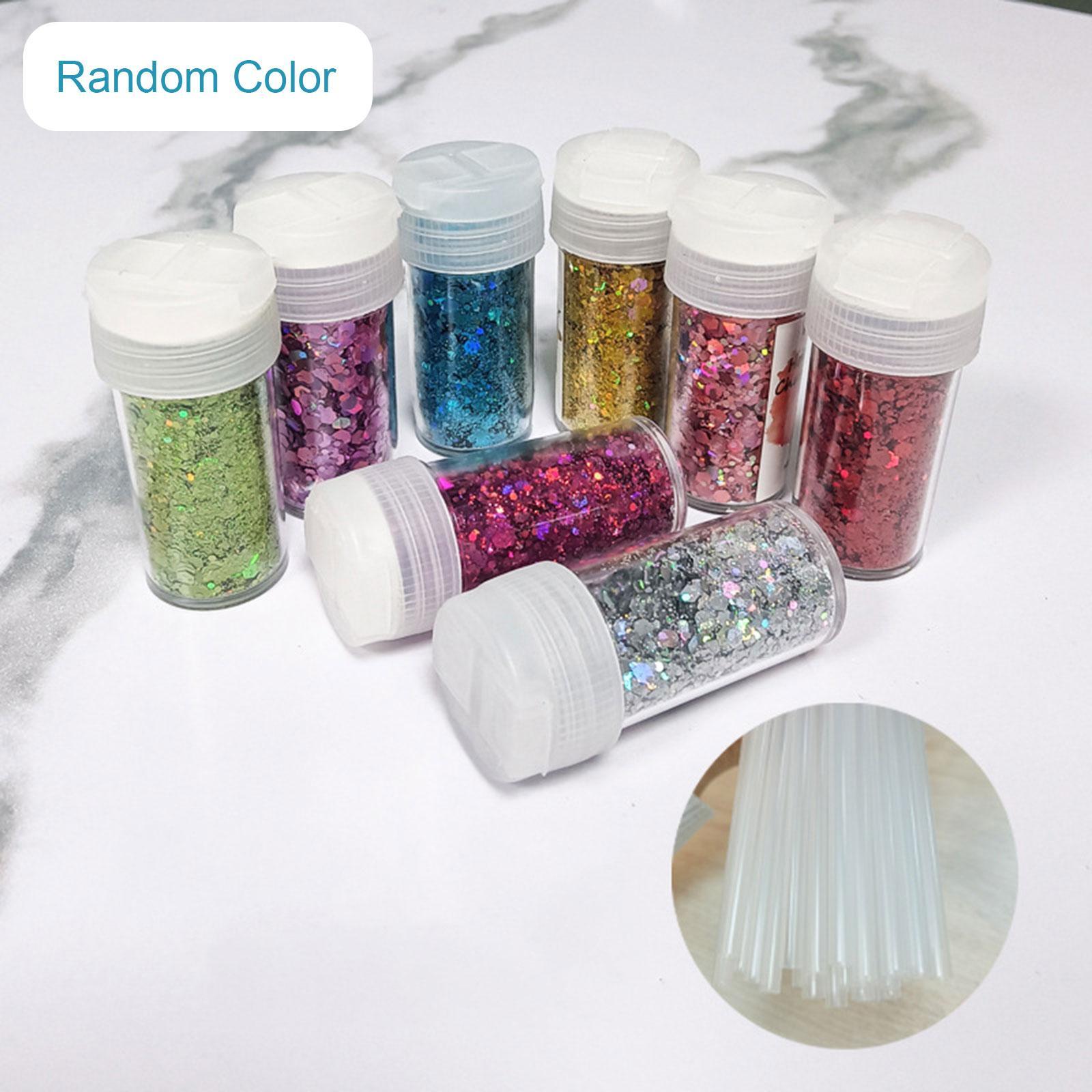 Multifunctional Sticky Ball Sequins Straws Embellishment Rainbow Colors Accessories Entertainment Reusable for DIY Craft Party Game Children