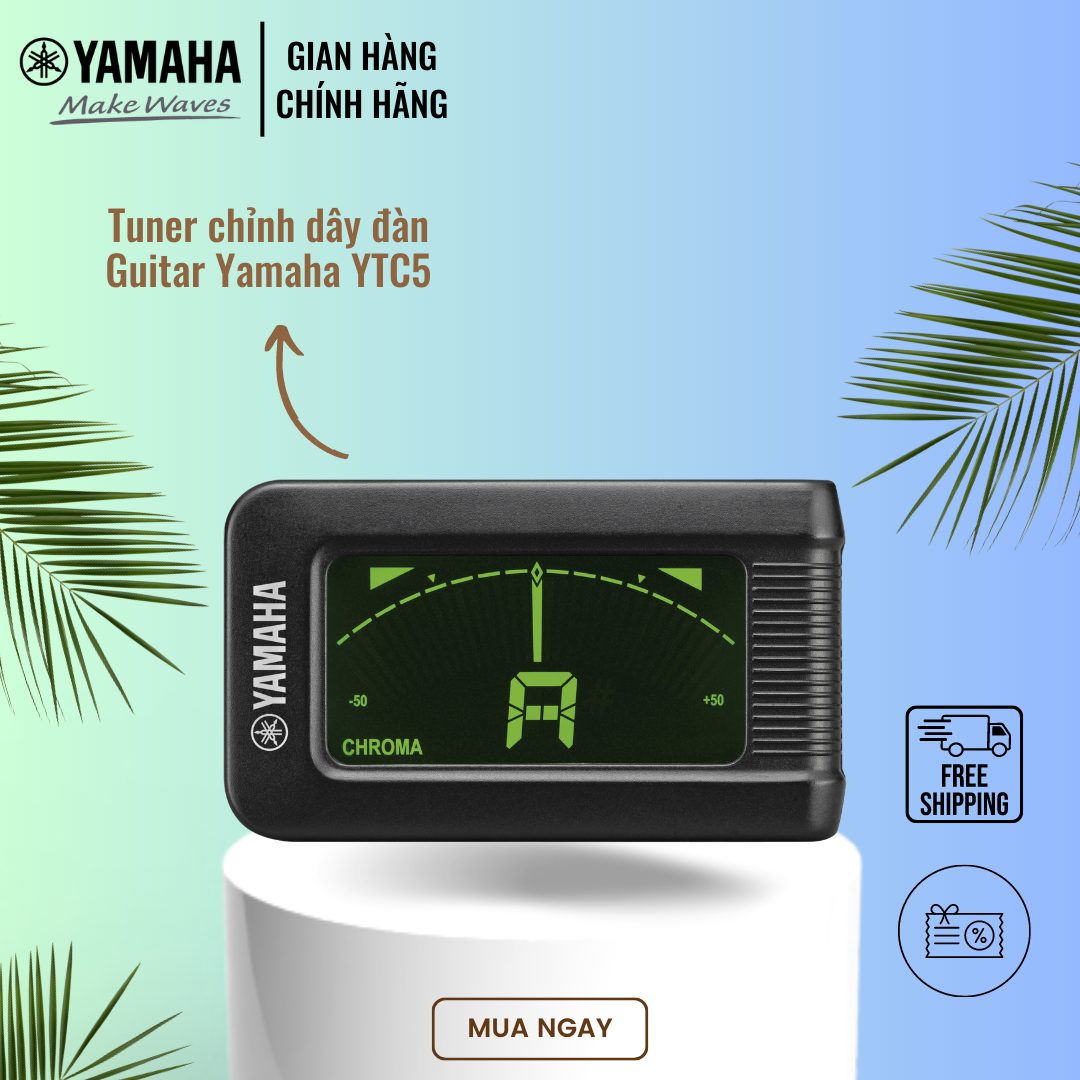 Tuner Yamaha YTC5 - Phụ kiện lên dây đàn Guitar