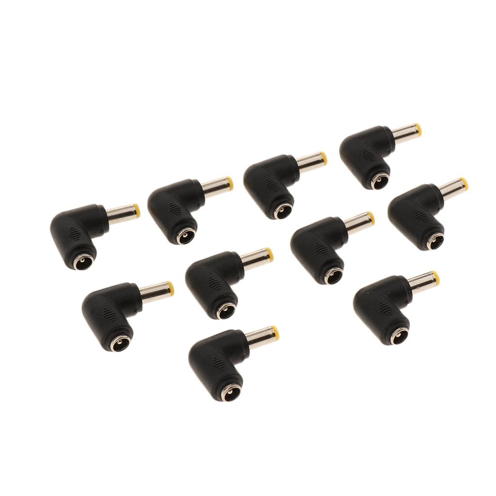 Right Angle Female DC Power Plug Adapter Cordless, 10 Pack DC