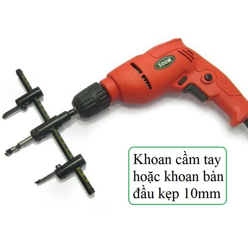 Khoét lỗ tròn 30-300mm trên gỗ, thạch cao, nhựa mica - Mui khoan khoet lo tron