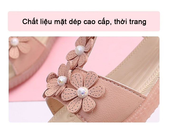 Dép quai hậu cho bé gái phong cách hiện đại hàn Quốc thiết kế rất tinh tế quai dép đàn hồi thời trang mã 8802