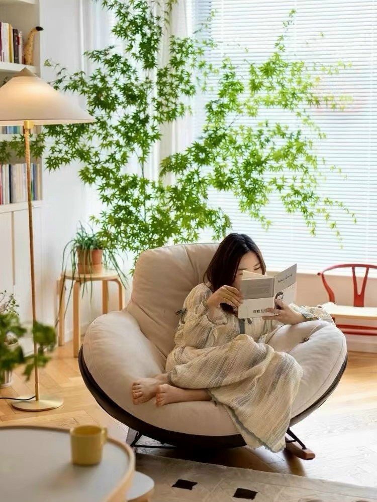Ghế đu nằm ngủ, đọc sách đơn phong cách châu Âu Juno Sofa dành cho bán công, phòng khách, phòng ngủ thoải mái