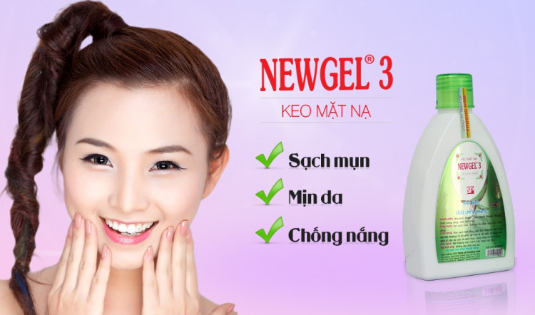 Keo hút mụn Newgel 3 sạch mụn cám, mụn trứng cá, sạch nhờn, chống nắng