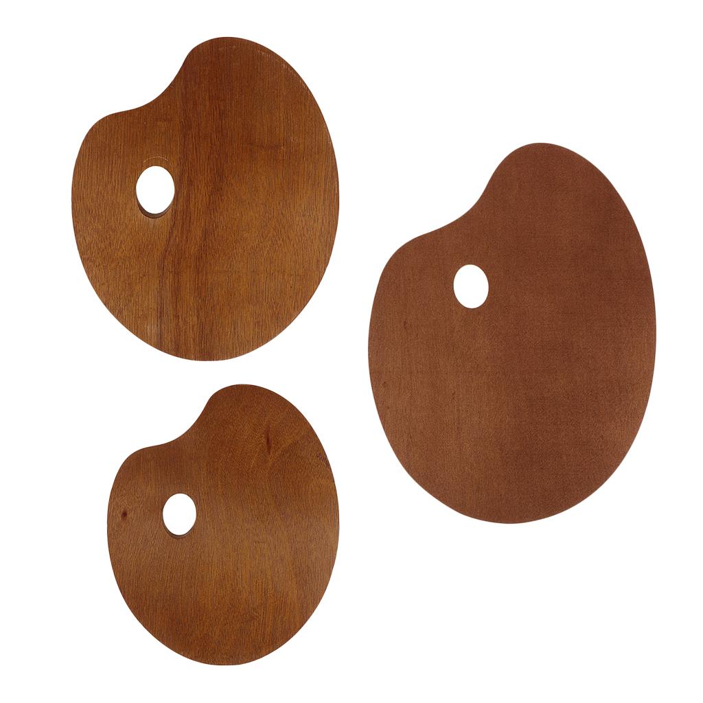 Wood Paint Tray Palette for Watercolor Oil Acrylic Paint Art Oval