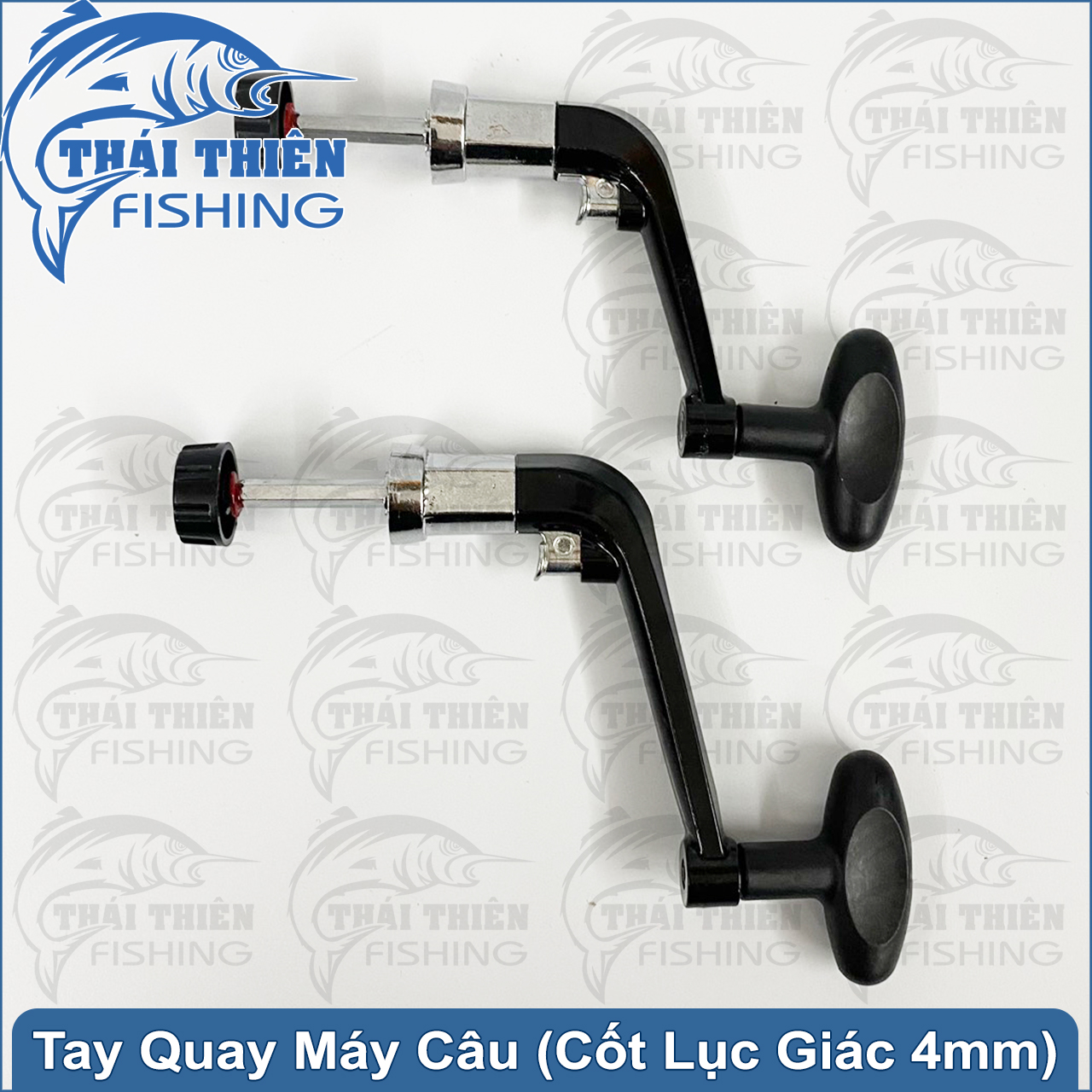 Tay Quay Máy Câu Cá Nhựa Đen Gập Gọn
