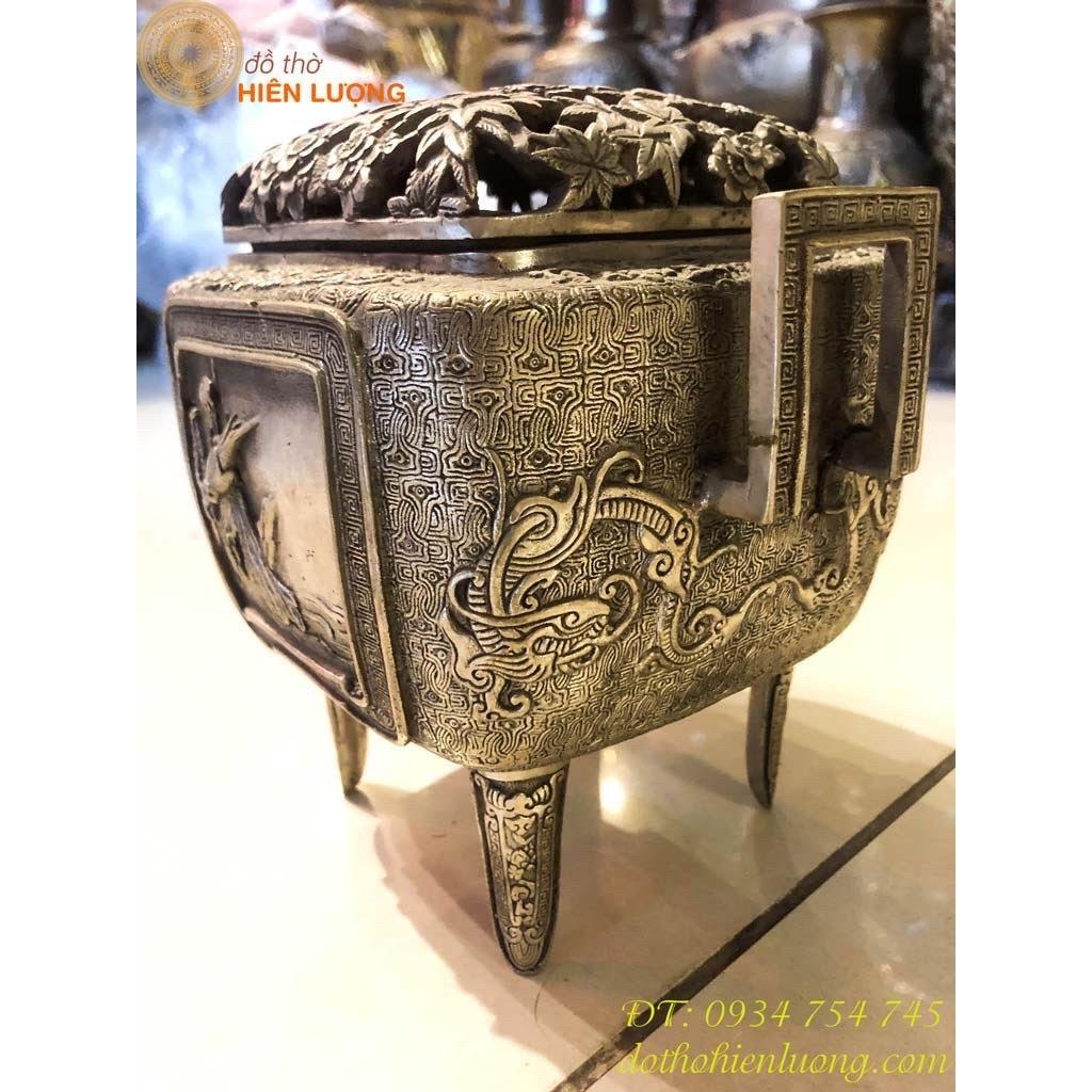 Nồi Trầm Bằng Đồng Dài 17cm, Cao 16cm, Nặng 1,3kg