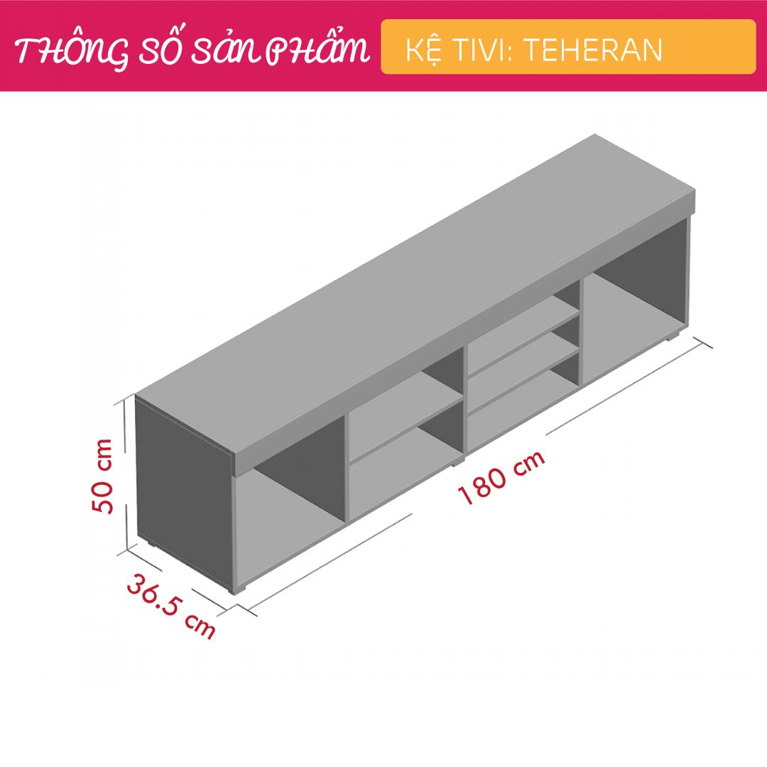 Kệ tivi gia đình thiết kế đa năng SMLIFE Teheran