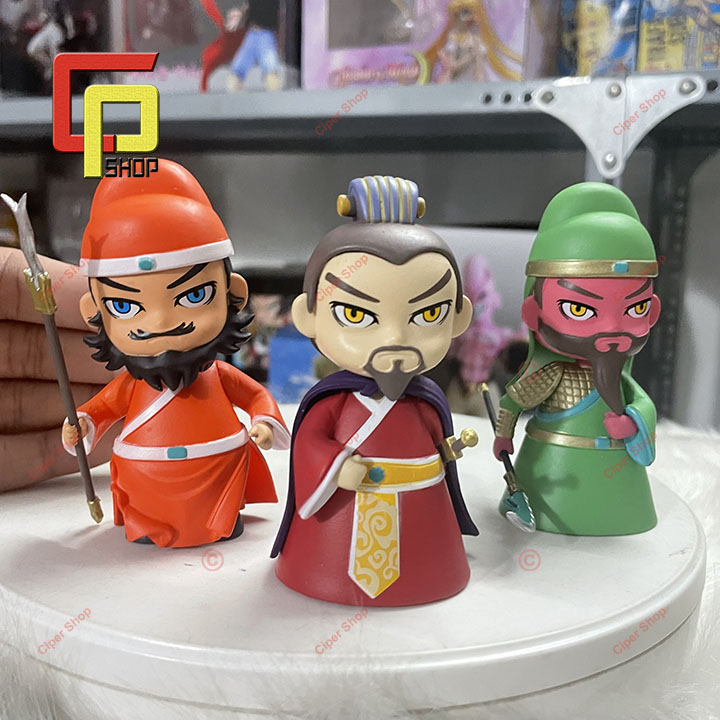 Mô hình Lưu Bị - Quan Vũ - Trương Phi Chibi - Mô hình Tam Quốc - Mini Figure