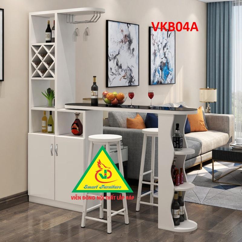 Quầy bar mini kết hợp tủ rượu VKB04A - Nội thất lắp ráp Viendong Adv