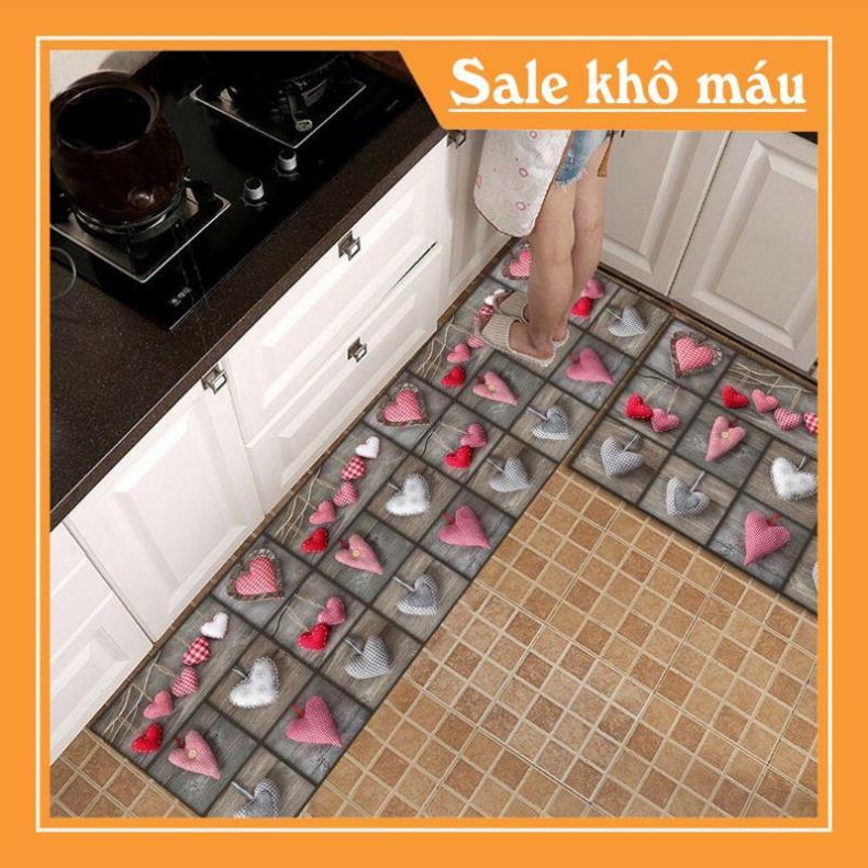 BỘ 2 THẢM BẾP 3D CHỐNG TRƠN TRƯỢT NHƯ HÌNH 4.9