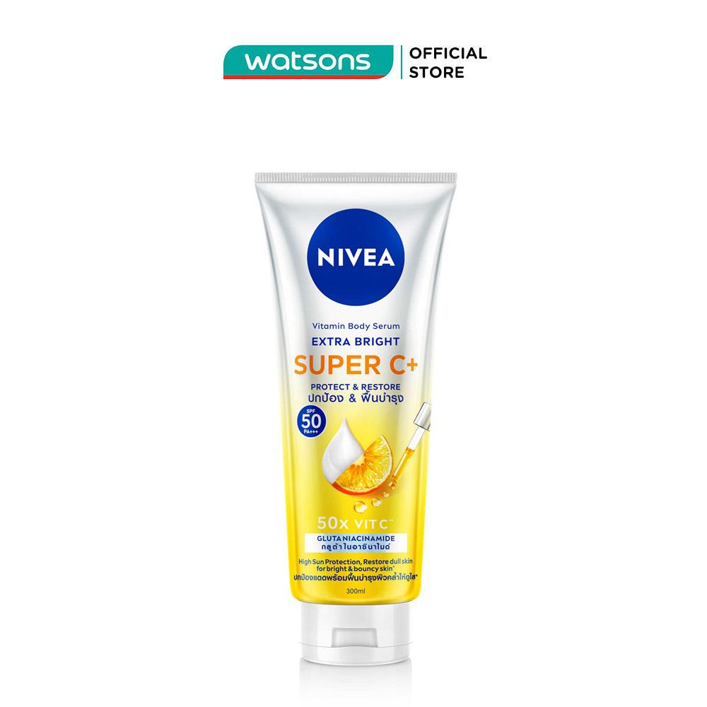 Tinh Chất Dưỡng Thể Nivea Vitamin Body Serum Extra Bright Super C+ 300ml