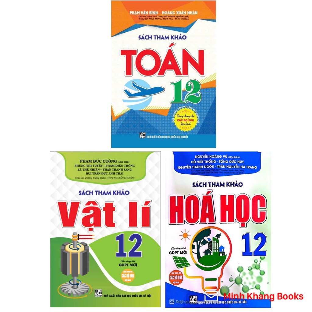 Sách - Combo sách tham khảo Toán 12 + Vật Lí 12 + Hóa Học 12 (Theo chương trình GDPT mới) (HA)