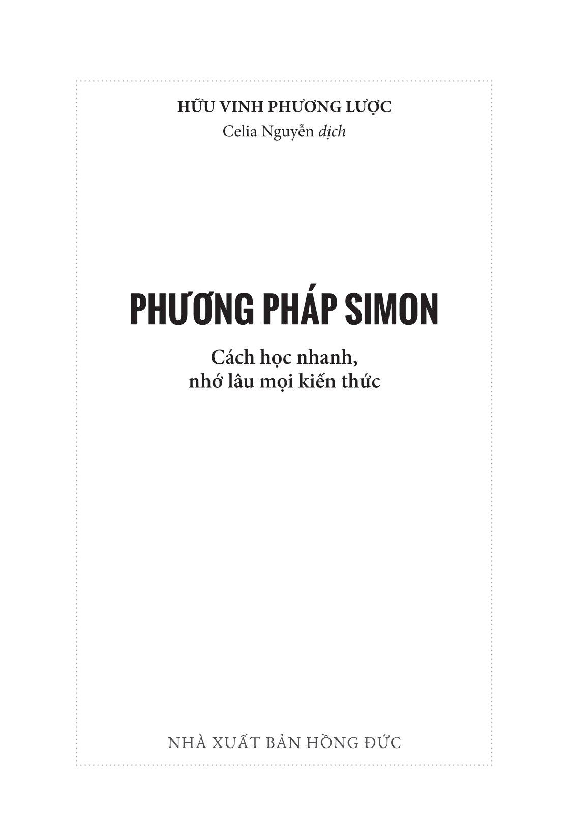 Phương Pháp Simon - Cách Học Nhanh, Nhớ Lâu Mọi Kiến Thức