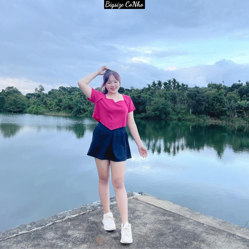 Quần đùi Bigsize Cô Nhỏ cho nữ lưng thun, Quần short nữ big size ngoại cỡ 55-100kg Q1 - MÀU TRẮNG