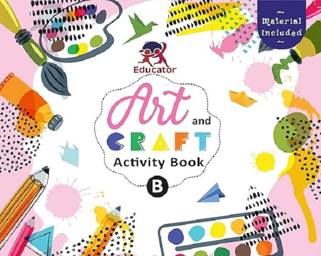 Art and Craft Activity Book B for 3-4 Year old kids with free craft material